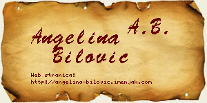 Angelina Bilović vizit kartica